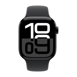 Apple Watch Series 10 GPS 46mm Jet Black Aluminium Case with Black Sport Band S/M